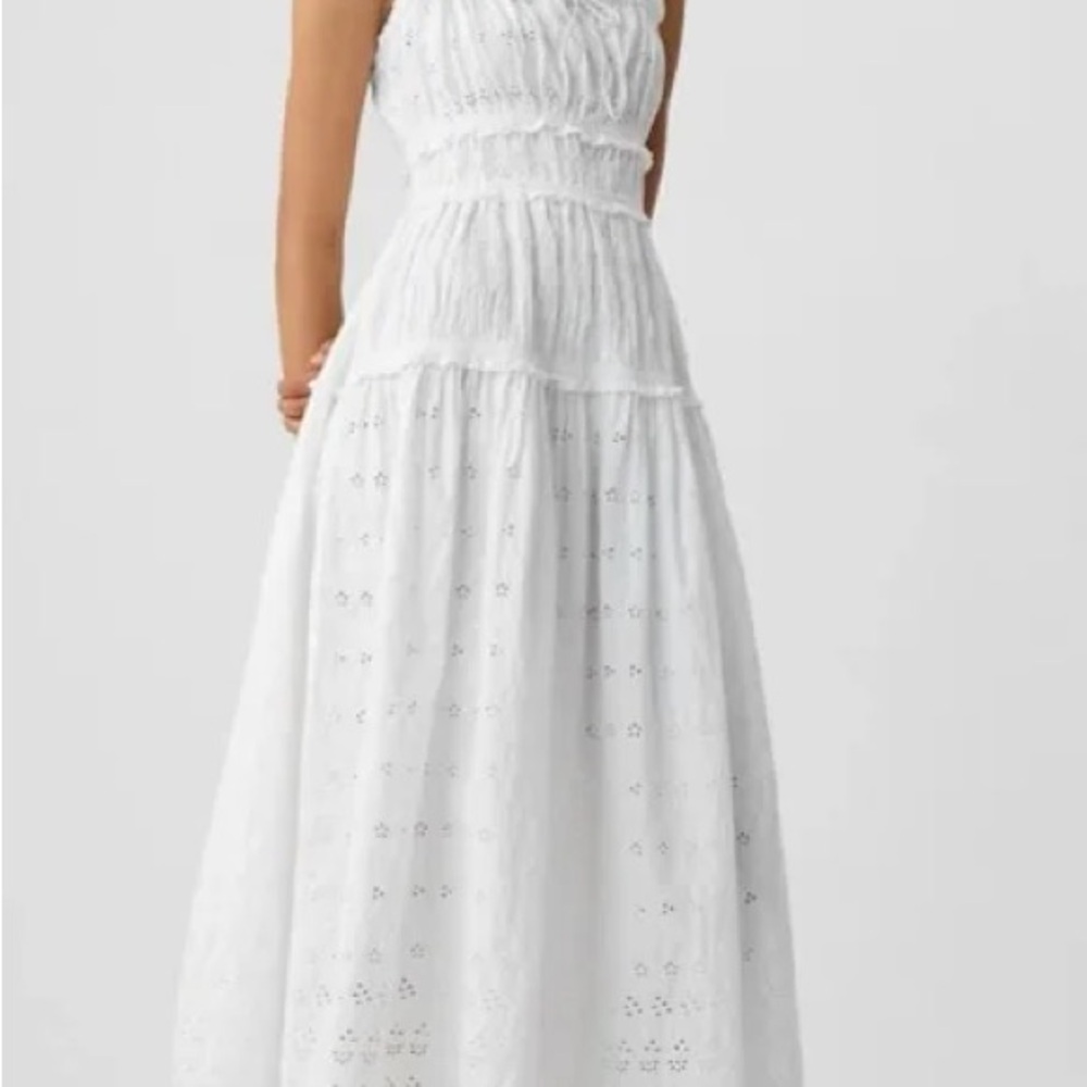 Gap x Dôen white eyelet midi dress